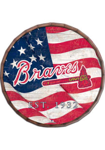 Atlanta Braves Flag 24 Inch Barrel Top Sign
