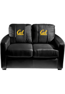 Cal Golden Bears Faux Leather Love Seat - Black