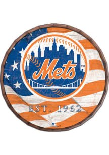 New York Mets Flag 24 Inch Barrel Top Sign
