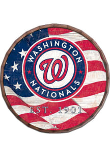 Washington Nationals Flag 24 Inch Barrel Top Sign