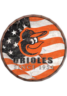 Baltimore Orioles Flag 24 Inch Barrel Top Sign