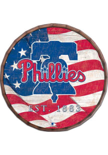 Philadelphia Phillies Flag 24 Inch Barrel Top Sign