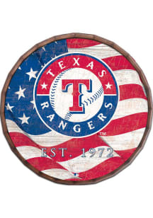 Texas Rangers Flag 24 Inch Barrel Top Sign