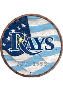 Tampa Bay Rays Flag 24 Inch Barrel Top Sign