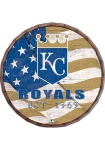 Kansas City Royals Flag 24 Inch Barrel Top Sign