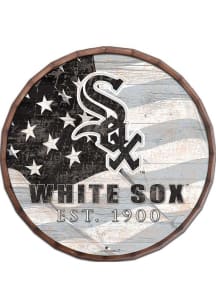 Chicago White Sox Flag 24 Inch Barrel Top Sign