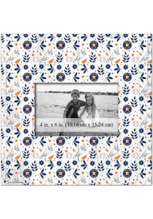 Houston Astros Floral Pattern Picture Frame