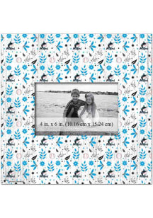 Miami Marlins Floral Pattern Picture Frame