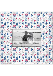 Texas Rangers Floral Pattern Picture Frame