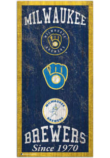Milwaukee Brewers Heritage 6x12 Sign