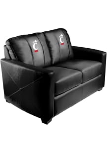 Black Cincinnati Bearcats Faux Leather Love Seat