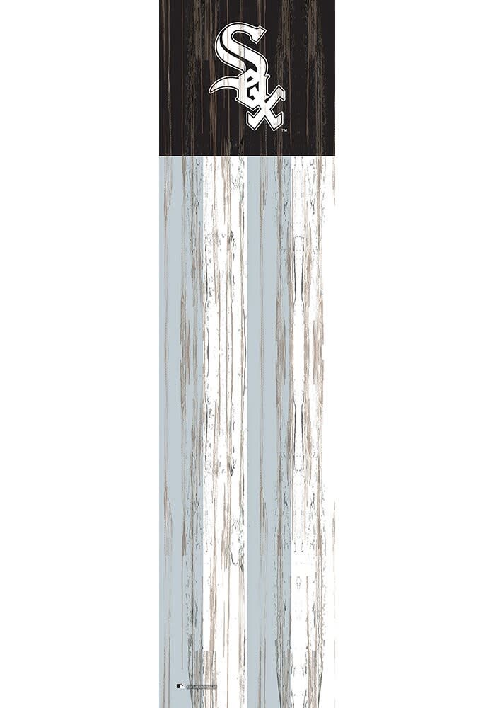 Chicago White Sox 24 Inch Flag Leaner Sign BLACK - 32624340