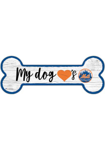 New York Mets Dog Bone 6x12 Sign