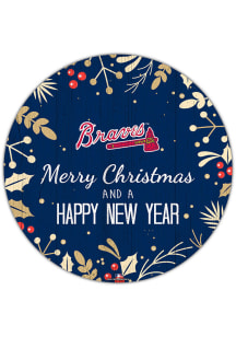 Atlanta Braves Merry Christmas and New Year Circle Sign
