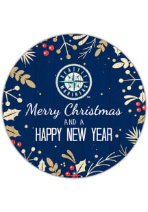 Seattle Mariners Merry Christmas and New Year Circle Sign