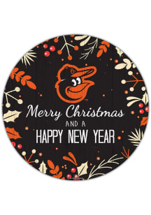 Baltimore Orioles Merry Christmas and New Year Circle Sign
