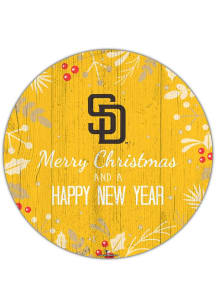 San Diego Padres Merry Christmas and New Year Circle Sign