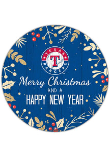 Texas Rangers Merry Christmas and New Year Circle Sign