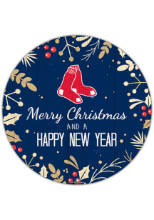 Boston Red Sox Merry Christmas and New Year Circle Sign