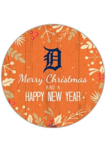 Detroit Tigers Merry Christmas and New Year Circle Sign