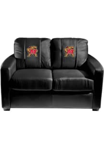 Black Maryland Terrapins Faux Leather Love Seat