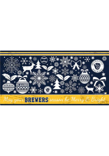 Milwaukee Brewers Merry and Bright Sign