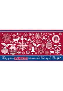 Texas Rangers Merry and Bright Sign