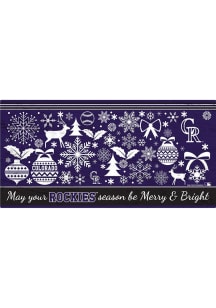 Colorado Rockies Merry and Bright Sign