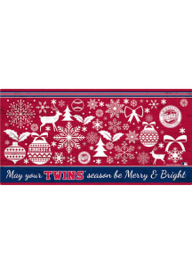 Minnesota Twins Merry and Bright Sign