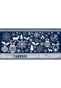 New York Yankees Merry and Bright Sign