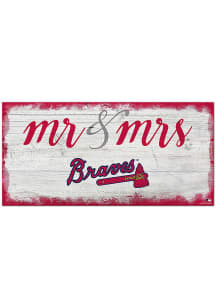 Atlanta Braves Script Mr and Mrs Sign