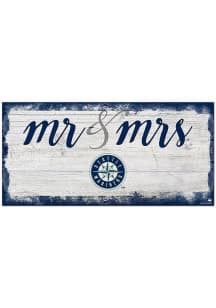 Seattle Mariners Script Mr and Mrs Sign