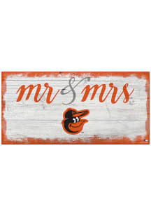 Baltimore Orioles Script Mr and Mrs Sign