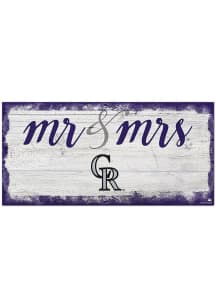 Colorado Rockies Script Mr and Mrs Sign