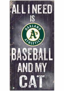 Oakland Athletics Baseball and My Cat Sign