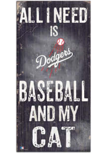 Los Angeles Dodgers Baseball and My Cat Sign