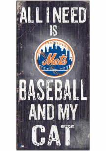 New York Mets Baseball and My Cat Sign