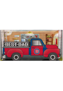 Chicago Cubs Best Dad Truck Sign