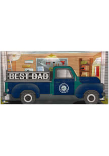 Seattle Mariners Best Dad Truck Sign