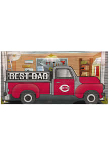 Cincinnati Reds Best Dad Truck Sign