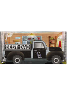 Colorado Rockies Best Dad Truck Sign