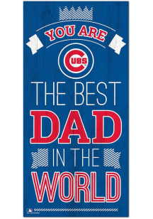 Chicago Cubs Best Dad in the World Sign