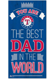 Texas Rangers Best Dad in the World Sign