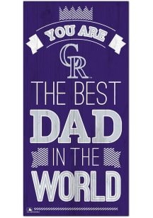 Colorado Rockies Best Dad in the World Sign