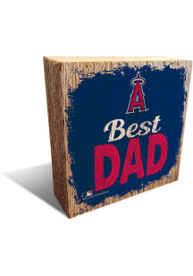 Los Angeles Angels Best Dad Block Sign