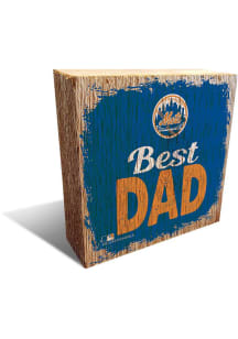 New York Mets Best Dad Block Sign