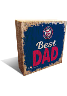 Washington Nationals Best Dad Block Sign