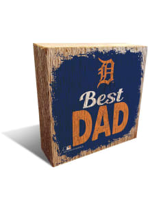Detroit Tigers Best Dad Block Sign