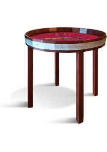 St Louis Cardinals 24 Inch Barrel Top Side Red End Table