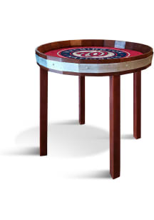 Washington Nationals 24 Inch Barrel Top Side Red End Table